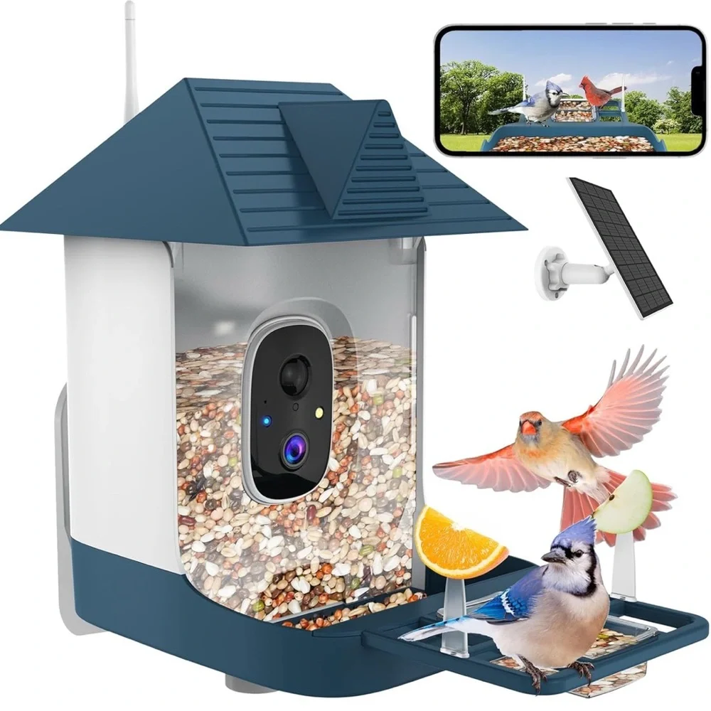 Bird Feeder with Camera, WiFi Outdoor Smart Bird Feeder Camera